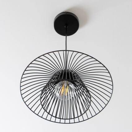 Brilagi - LED függőlámpa kábellel CERIA WIRE 1xE27/40W/230V Ø 38 cm fekete