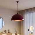 Brilagi - LED függőlámpa kábellel METALO 1xE27/40W/230V átm. 60 cm bordó/rézszínű