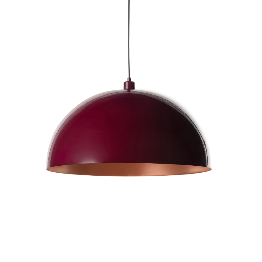 Brilagi - LED függőlámpa kábellel METALO 1xE27/40W/230V átm. 60 cm bordó/rézszínű