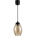 Brilagi - LED függőlámpa kábellel RETRO GLASS 1xE27/60W/230V átm. 17 cm fekete/füstös bézs
