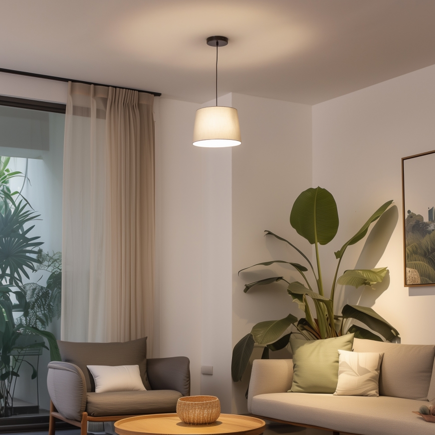 Brilagi - LED függőlámpa zsinóron CERIA 1xE27/40W/230V átm. 30 cm szürke