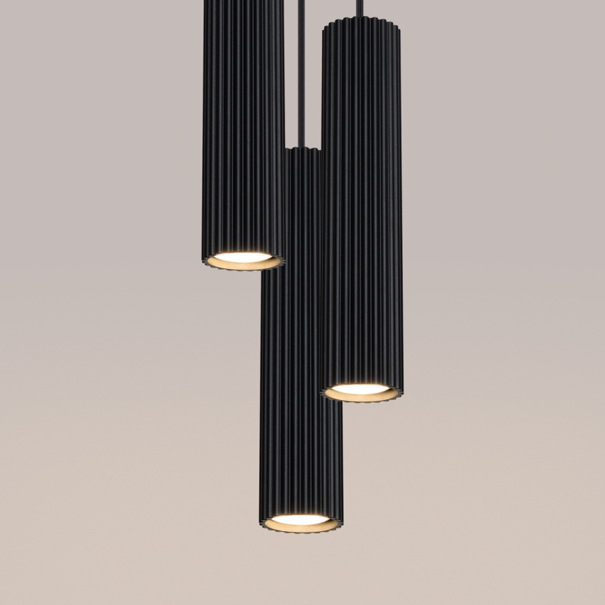 Brilagi - LED függőlámpa zsinóron CRESTO 3xGU10/10W/230V fekete