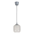 Brilagi - LED függőlámpa zsinóron RETRO GLASS 1xE27/60W/230V Ø 14 cm ezüst/fehér