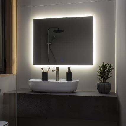 Brilagi - LED fürdőszobai tükör LUCE LED/28W/230V 60x80 cm IP44 CRI 90 dimmelhető + CCT
