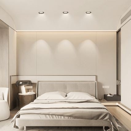 Brilagi - LED fürdőszobai beépíthető lámpatest LED/12W/230V 3000K fekete IP65