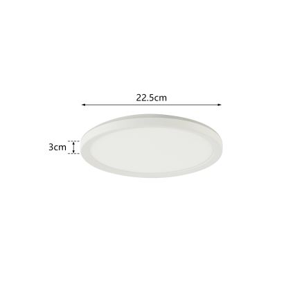 Brilagi - LED Fürdőszobai mennyezeti lámpa ULTRA SLIM LED/12W/230V átm. 22,5 cm fehér IP54