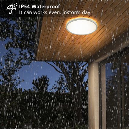 Brilagi - LED Fürdőszobai mennyezeti lámpa ULTRA SLIM LED/18W/230V átm. 30 cm fehér IP54