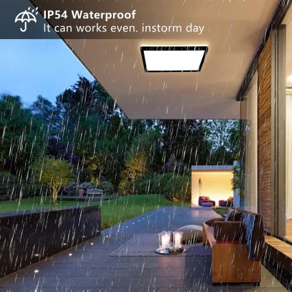 Brilagi - LED Fürdőszobai mennyezeti lámpa ULTRA SLIM LED/24W/230V 42x42 cm fekete IP54