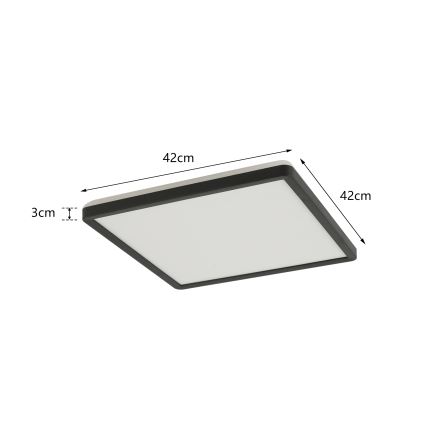 Brilagi - LED Fürdőszobai mennyezeti lámpa ULTRA SLIM LED/24W/230V 42x42 cm fekete IP54
