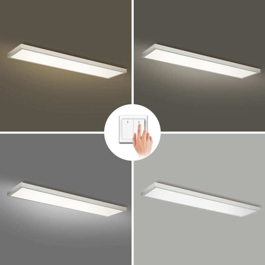 Brilagi - LED fürdőszobai mennyezeti lámpatest FRAME LED/50W/230V 3000/4000/6000K 120x30 cm IP44 ezüstszínű