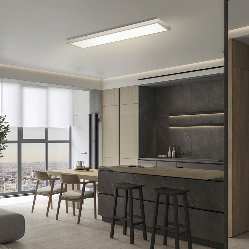 Brilagi - LED fürdőszobai mennyezeti lámpatest FRAME LED/50W/230V 3000/4000/6000K 120x30 cm IP44 ezüstszínű