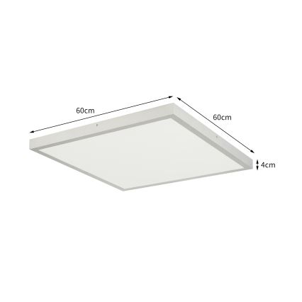 Brilagi - FRAME LED fürdőszobai mennyezeti lámpatest, 50W/230V, állítható 3000/4000/6000K, 60x60 cm, IP44, ezüst