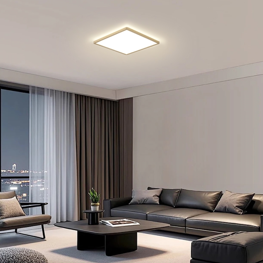 Brilagi - LED fürdőszobai lámpatest ultravékony LED/24W/230V 42x42 cm aranyszínű IP54