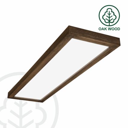 Brilagi - LED fürdőszobai mennyezeti lámpatest WOODY FRAME LED/50W/230V 120x30 cm IP44 tölgy dió