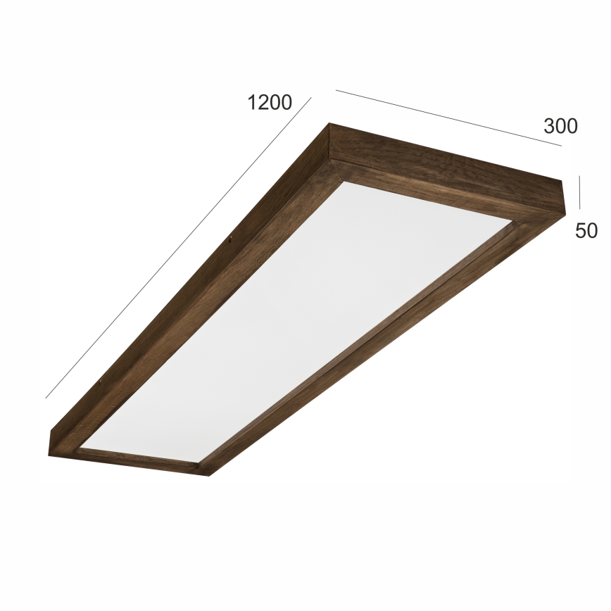 Brilagi - LED fürdőszobai mennyezeti lámpatest WOODY FRAME LED/50W/230V 120x30 cm IP44 tölgy dió