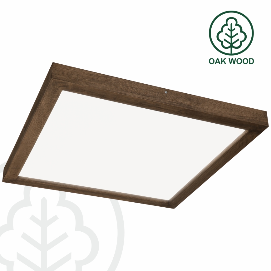 Brilagi - LED fürdőszobai mennyezeti lámpatest WOODY FRAME LED/50W/230V 60x60 cm IP44 tölgy dió