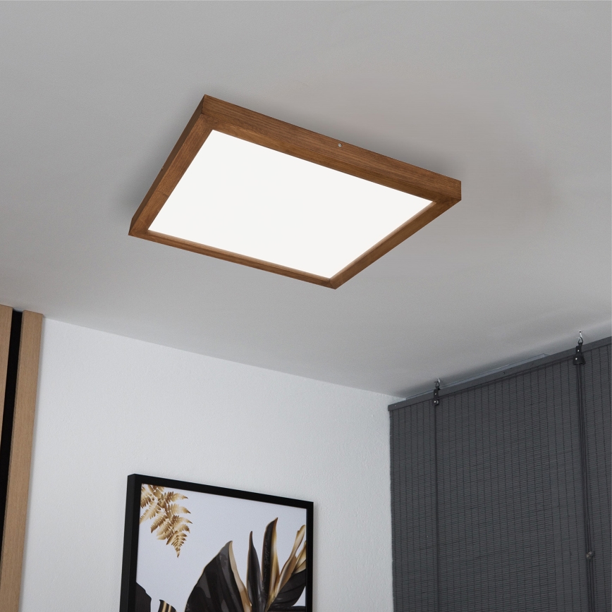 Brilagi - LED fürdőszobai mennyezeti lámpa WOODY FRAME LED/50W/230V 60x60 cm IP44 tölgy/cseresznye