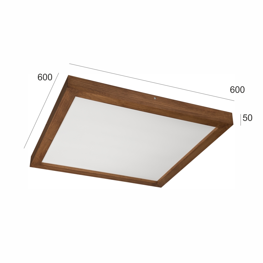 Brilagi - LED fürdőszobai mennyezeti lámpa WOODY FRAME LED/50W/230V 60x60 cm IP44 tölgy/cseresznye