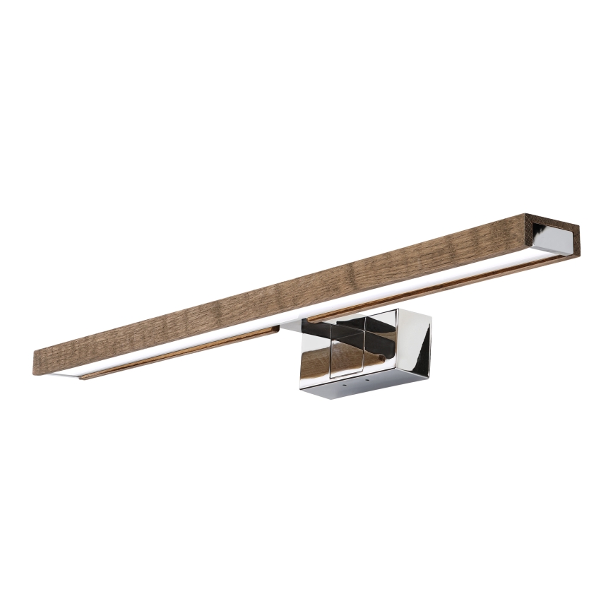 Brilagi - LED fürdőszobai tükörvilágítás 3 az 1-ben WOODY MIRROR LED/12W/230V 60 cm IP44 fényes króm/tölgy-dió
