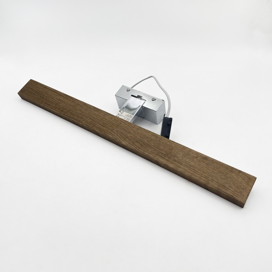Brilagi - LED fürdőszobai tükörvilágítás 3 az 1-ben WOODY MIRROR LED/12W/230V 60 cm IP44 fényes króm/tölgy-dió