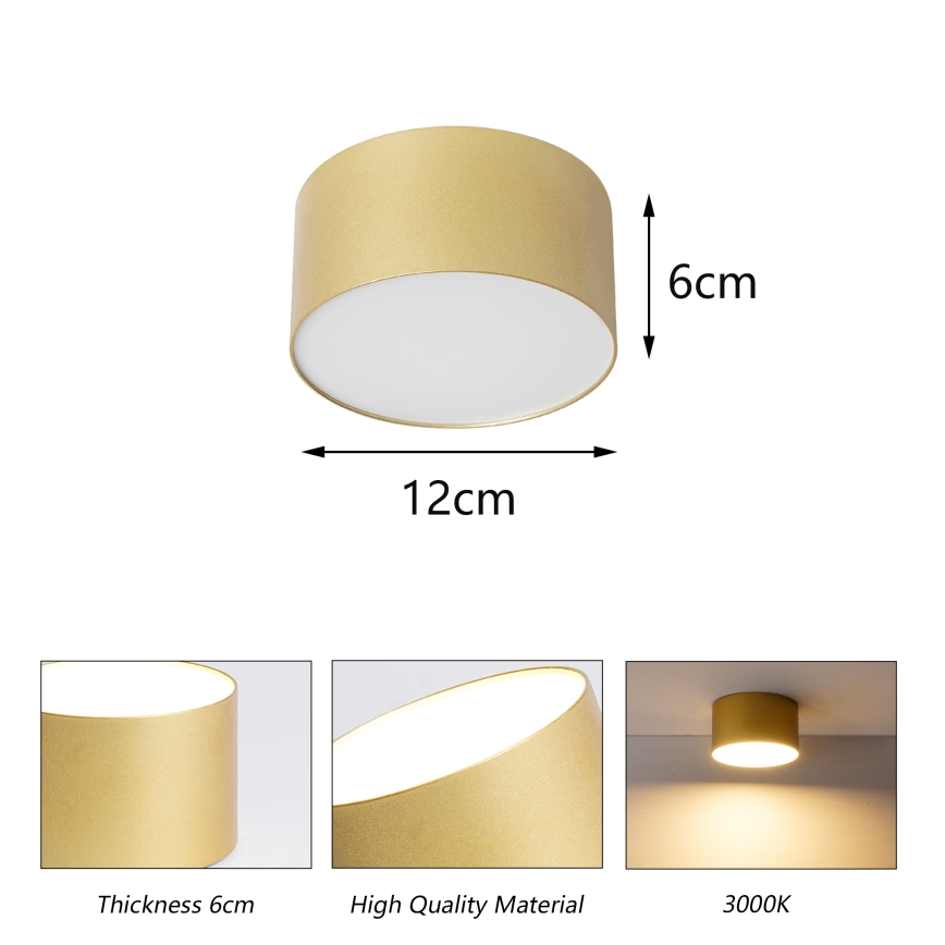 BRILAGI - LED fürdőszobai mennyezeti lámpa FORIS LED/14W/230V átm. 12 cm aranyszínű IP44
