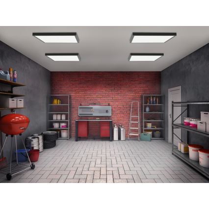 Brilagi - LED Fürdőszobai mennyezeti lámpa FRAME LED/50W/230V 60x60 cm IP44 fekete