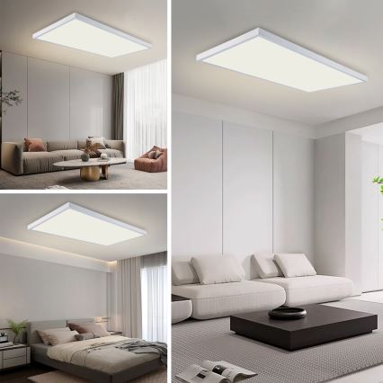 Brilagi - LED fürdőszobai mennyezeti lámpa FRAME LED/96W/230V 120x60 cm 3000/4000/6000K IP44 fehér
