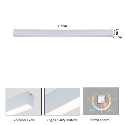 Brilagi - LED fürdőszobai mennyezeti lámpa SLEEKLINE LED/40W/230V 3000/4500/6000K ezüst IP44
