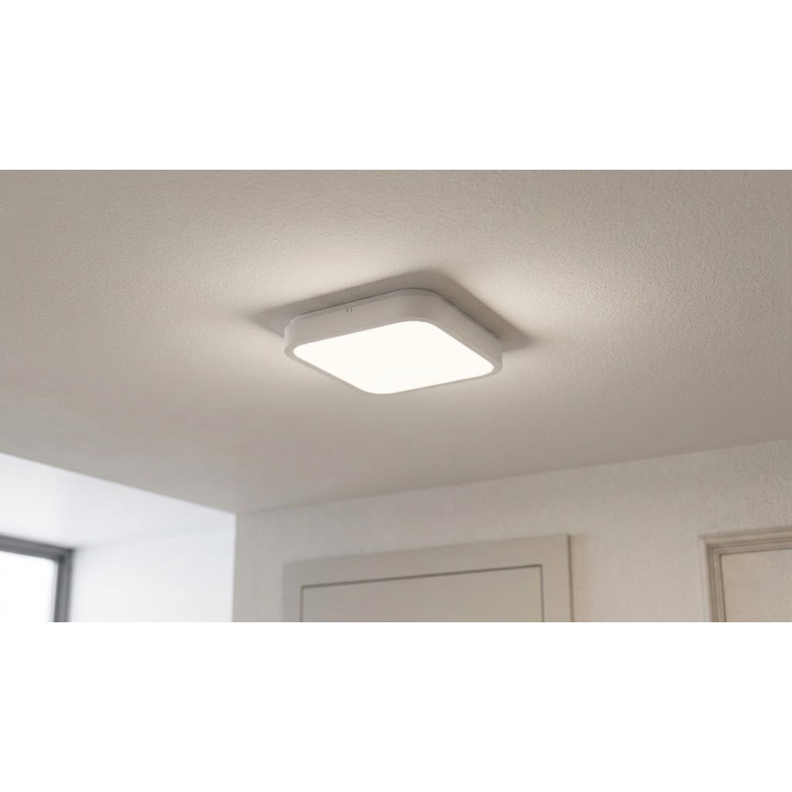 BRILAGI - LED fürdőszobai mennyezeti lámpa érzékelővel ZENNA LED/18W/230V 28,5x28,5 cm IP44 fehér + távirányító