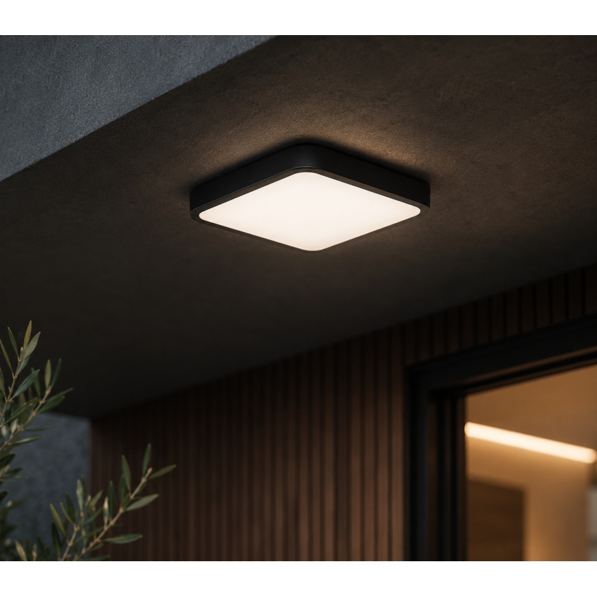 BRILAGI - LED fürdőszobai mennyezeti lámpa ZENNA LED/12W/230V 24x24 cm IP44 fekete