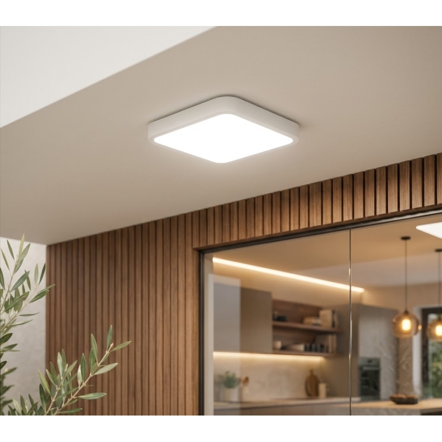 Brilagi - LED fürdőszobai mennyezeti lámpatest ZENNA LED/18W/230V 28,5x28,5 cm IP44 fehér