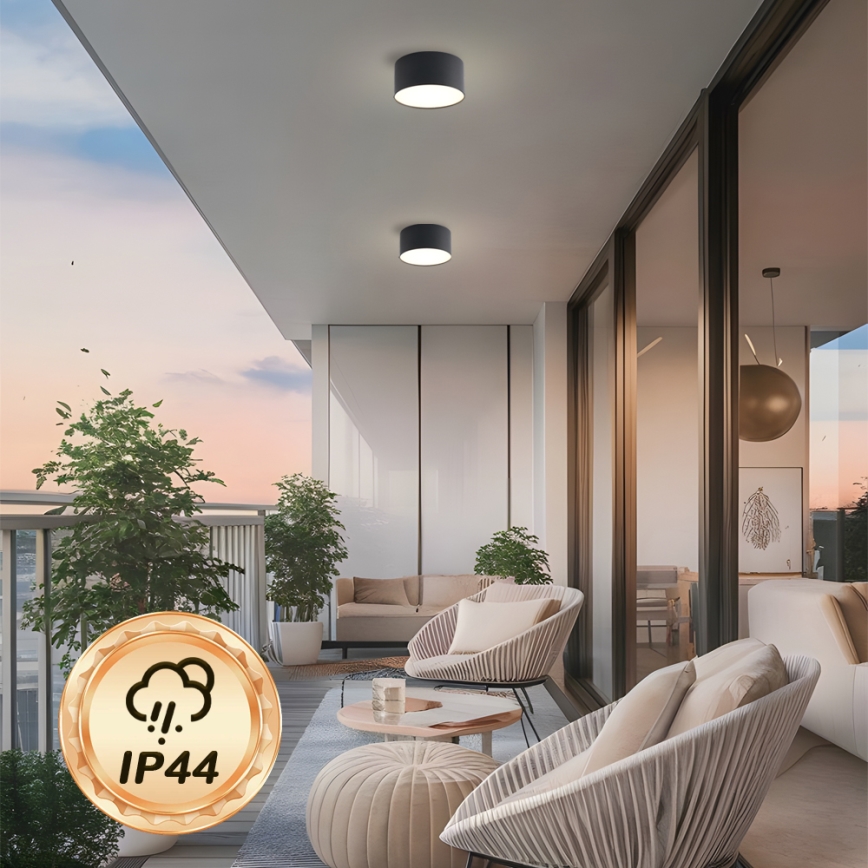 Brilagi - LED-es fürdőszobai mennyezeti lámpatest FORIS LED/14W/230V átm. 12 cm fekete IP44