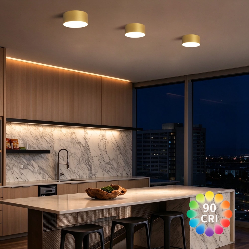 BRILAGI - LED fürdőszobai mennyezeti lámpatest FORIS LED/20W/230V, átmérő: 15 cm, arany, IP44