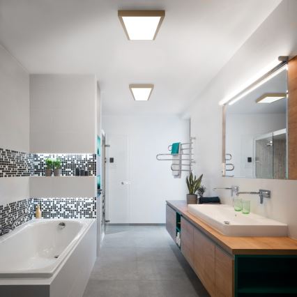 Brilagi - LED fürdőszobai mennyezeti lámpa FRAME LED/50W/230V 120x30 cm IP44 bézs