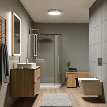 Brilagi - LED fürdőszobai mennyezeti lámpatest POOL LED/24W/230V 3000/4000/5500K átm. 30 cm IP54 matt króm