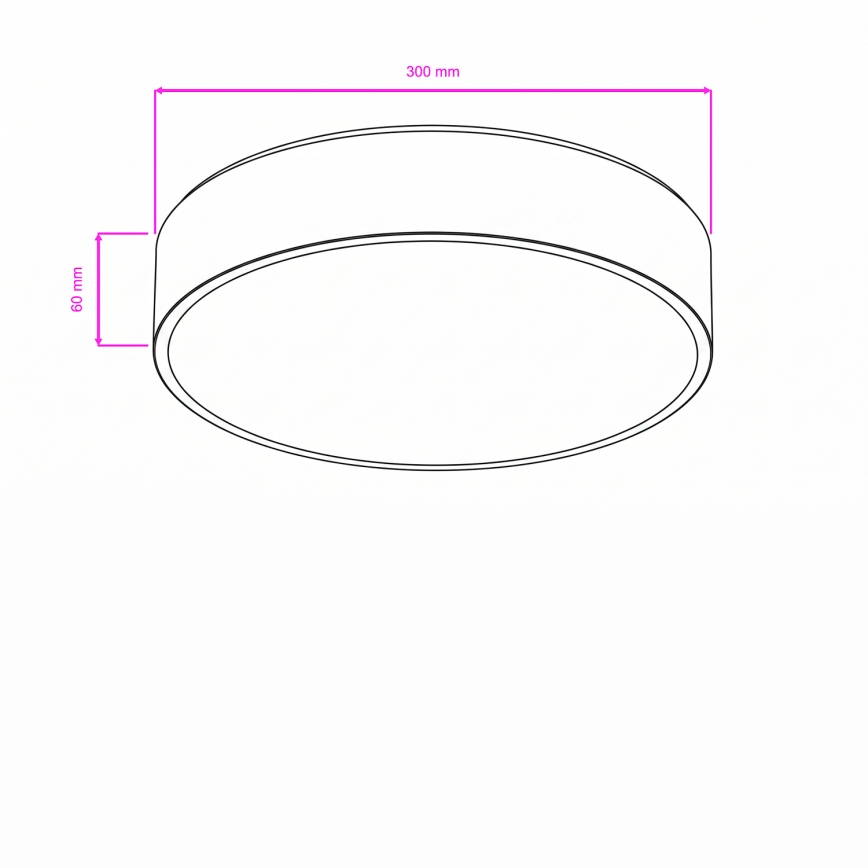 Brilagi - LED fürdőszobai mennyezeti lámpatest POOL LED/24W/230V 3000/4000/5500K átm. 30 cm IP54 matt króm