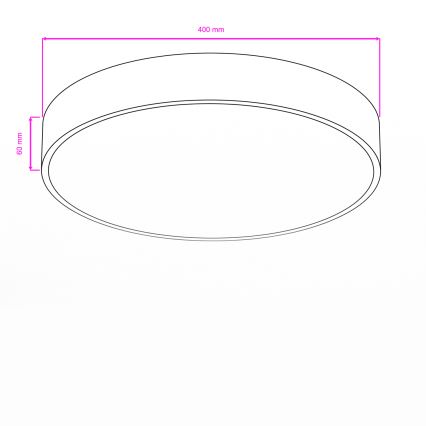 Brilagi - LED fürdőszobai mennyezeti lámpa POOL LED/36W/230V 3000/4000/5500K átm. 40 cm IP54 bronz