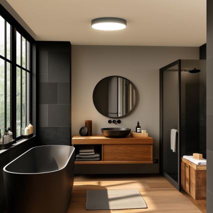 Brilagi - POOL fürdőszobai LED mennyezeti lámpatest 36W/230V 3000/4000/5500K Ø 40 cm IP54 fekete