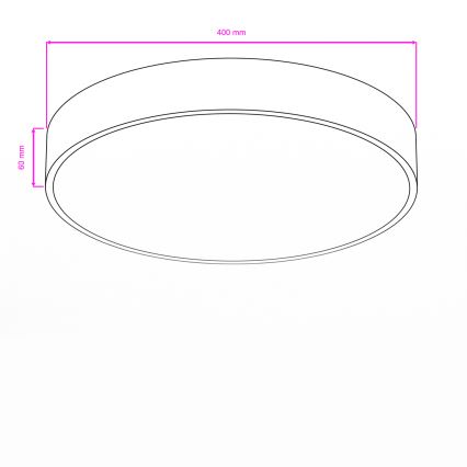 Brilagi - LED fürdőszobai mennyezeti lámpa POOL LED/36W/230V 3000/4000/5500K Ø 40 cm IP54 fehér