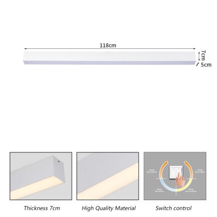 Brilagi - LED fürdőszobai mennyezeti lámpatest SLEEKLINE LED/40W/230V 3000/4500/6000K fehér IP44