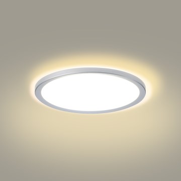 Brilagi - LED fürdőszobai mennyezeti lámpatest ULTRA SLIM LED/18W/230V Ø 30 cm ezüst IP54
