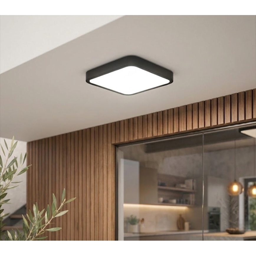 BRILAGI - LED fürdőszobai mennyezeti lámpatest ZENNA LED/18W/230V 28,5x28,5 cm IP44 fekete