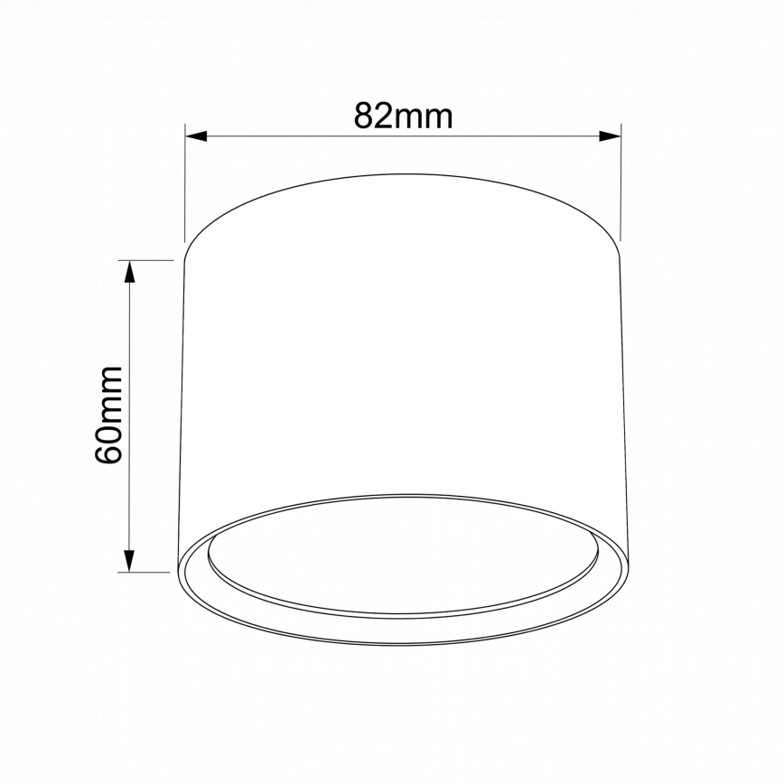 BRILAGI - LED fürdőszobai spotlámpa SMOOTH 1xGX53/15W/230V 60x82 mm fekete IP54