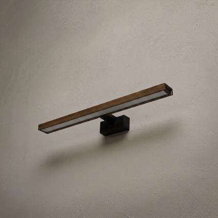 Brilagi - LED fürdőszobai tükörvilágítás 3 az 1-ben WOODY MIRROR LED/12W/230V IP44 fekete/tölgy-dió