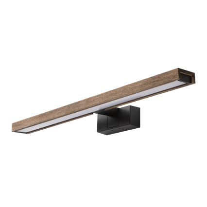Brilagi - LED fürdőszobai tükörvilágítás 3 az 1-ben WOODY MIRROR LED/12W/230V IP44 fekete/tölgy-dió