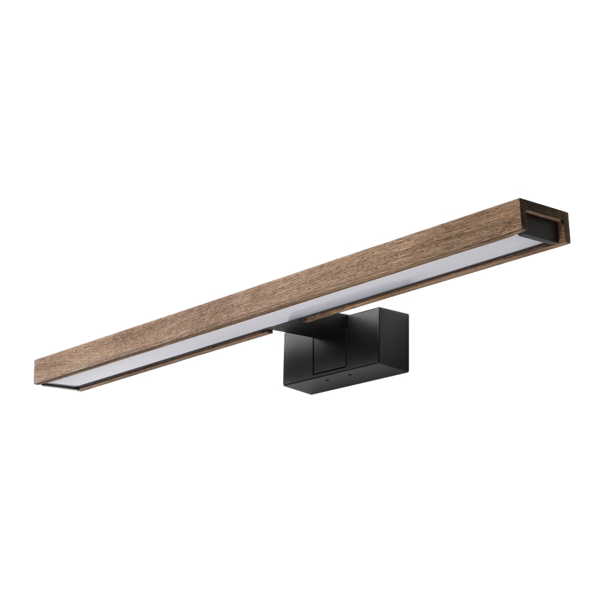 Brilagi - LED fürdőszobai tükörvilágítás 3 az 1-ben WOODY MIRROR LED/12W/230V IP44 fekete/tölgy-dió