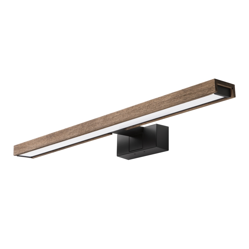 Brilagi - LED fürdőszobai tükörvilágítás 3 az 1-ben WOODY MIRROR LED/12W/230V IP44 fekete/tölgy-dió