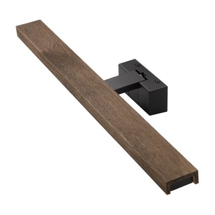 Brilagi - LED fürdőszobai tükörvilágítás 3 az 1-ben WOODY MIRROR LED/12W/230V IP44 fekete/tölgy-dió