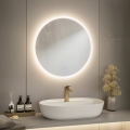 Brilagi - LED fürdőszobai tükör BERNATE LED/19W/230V, átmérő 60 cm, ezüst, IP44, CRI 90, fényerőszabályozható + CCT