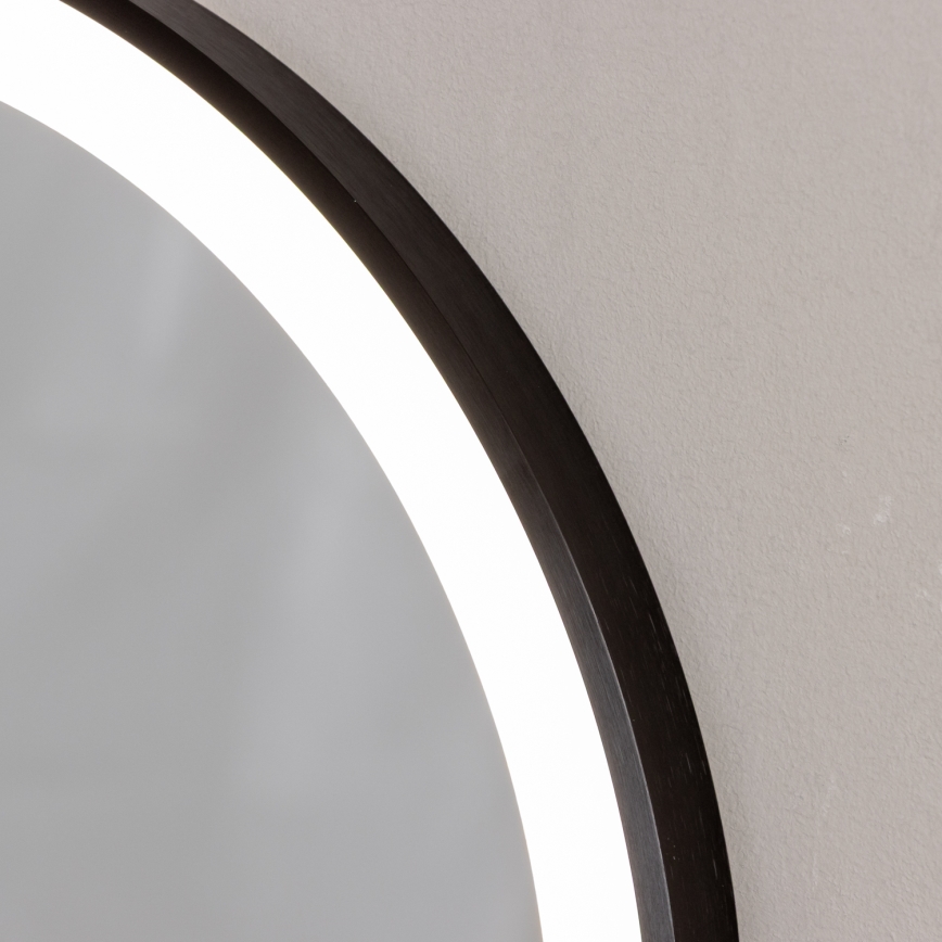 Brilagi - LED fürdőszobai tükör CANZO LED/25W/230V 50x80 cm fekete IP44 CRI 90 dimmelhető + CCT